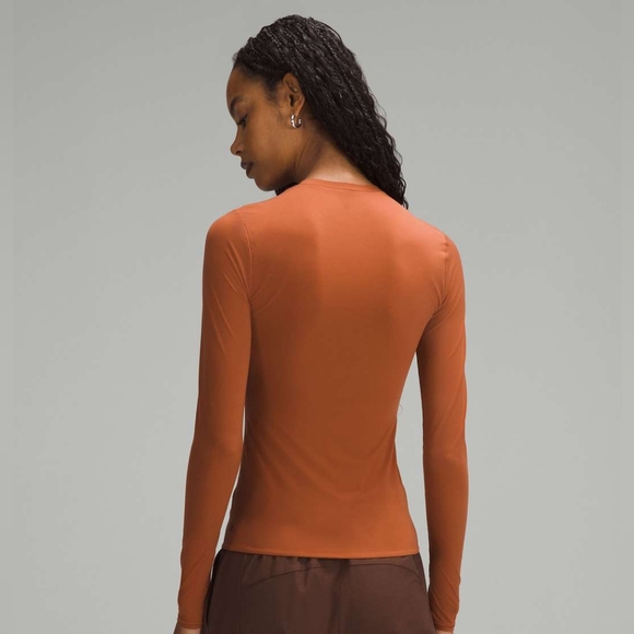Lululemon Wundermost Ultra-Soft Nulu Crewneck Long-Sleeve Shirt in Sable - Picture 2 of 10